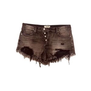Free People We The Free Cut Off Jean Short Black Raw Hem Denim Bottoms Size 30